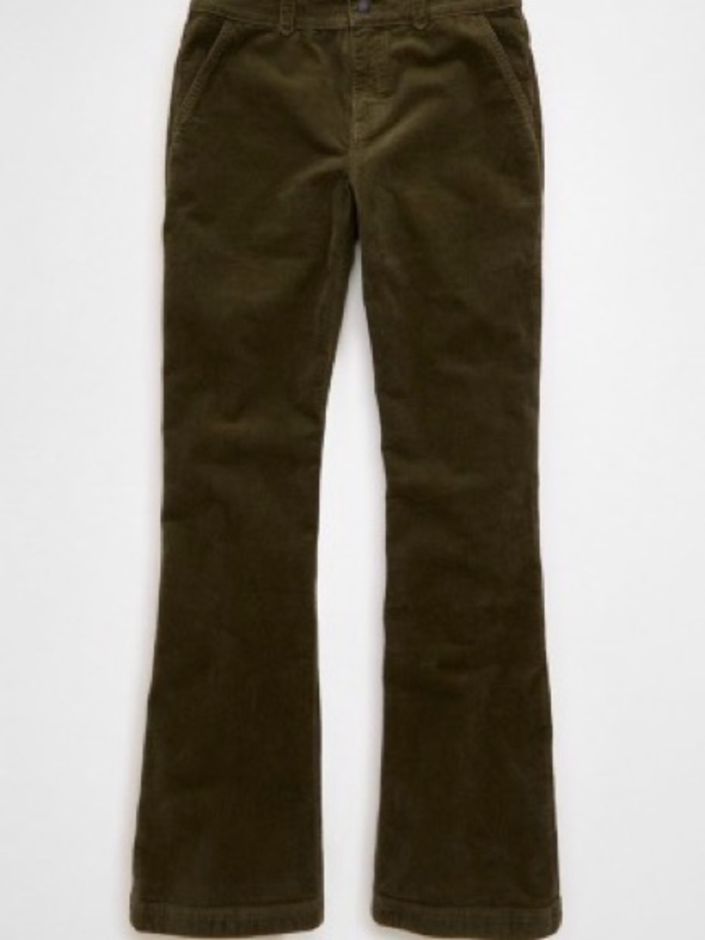 American Eagle Outfitters Olive Corduroy Flare Jeans